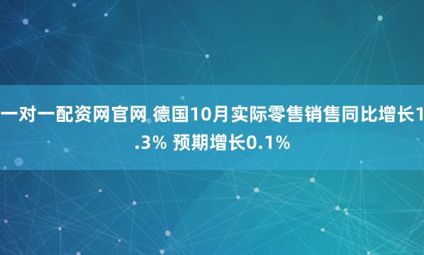 一对一配资网官网 德国10月实际零售销售同比增长1.3% 预期增长0.1%