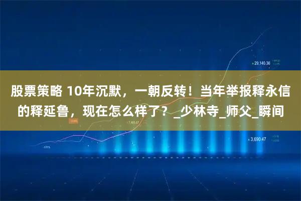 股票策略 10年沉默，一朝反转！当年举报释永信的释延鲁，现在怎么样了？_少林寺_师父_瞬间